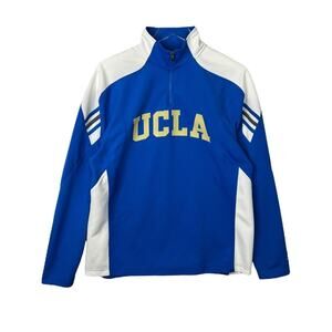 Adidas UCLA Bruins Sideline Climalite 1/4 Zip Pullover Shirt Blue Mens Small